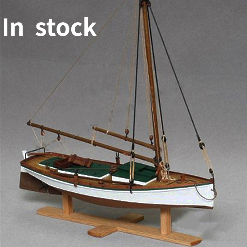 Model Kit Yacht - 1/35 FLATTLE Wooden Boat Model DIY