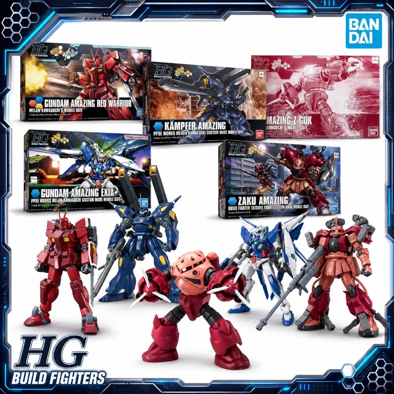 Model Kit Zaku - Bandai Original HGBF 1/144 Amazing Exia