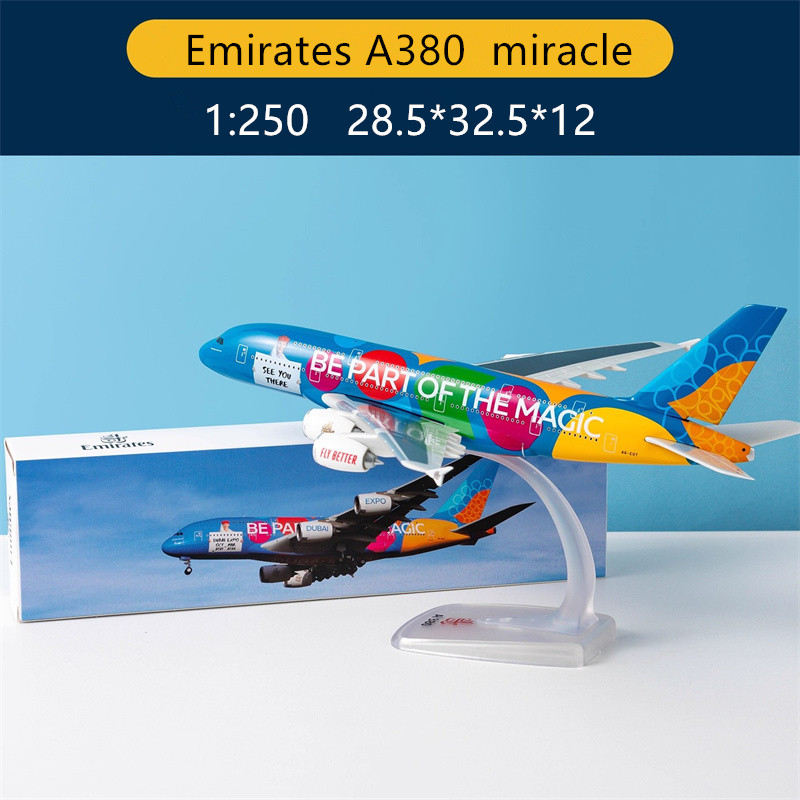 Model Kit Singapore - 1:250 Model Singapore A380/Emirates Wildlife/British /France