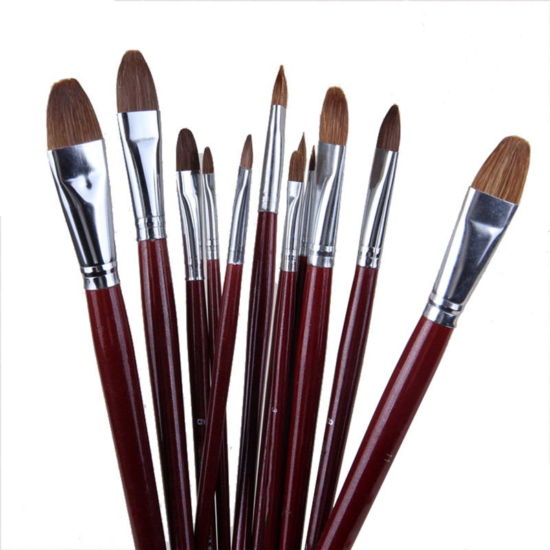 Metallic Paint Set - 6pcs/Set High-grade Weasel Hair Oil Painting