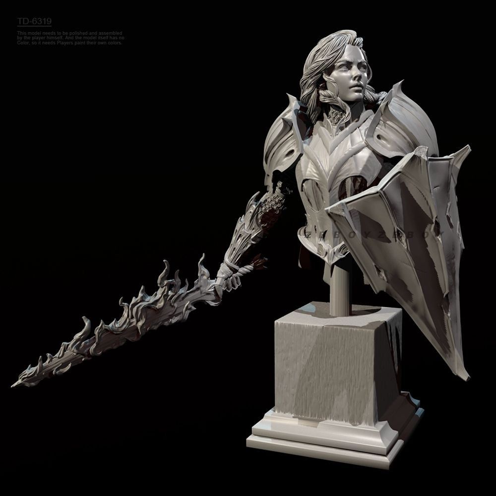 55mm 70mm Bust of A Female Kni - Model Kit Knight review and price