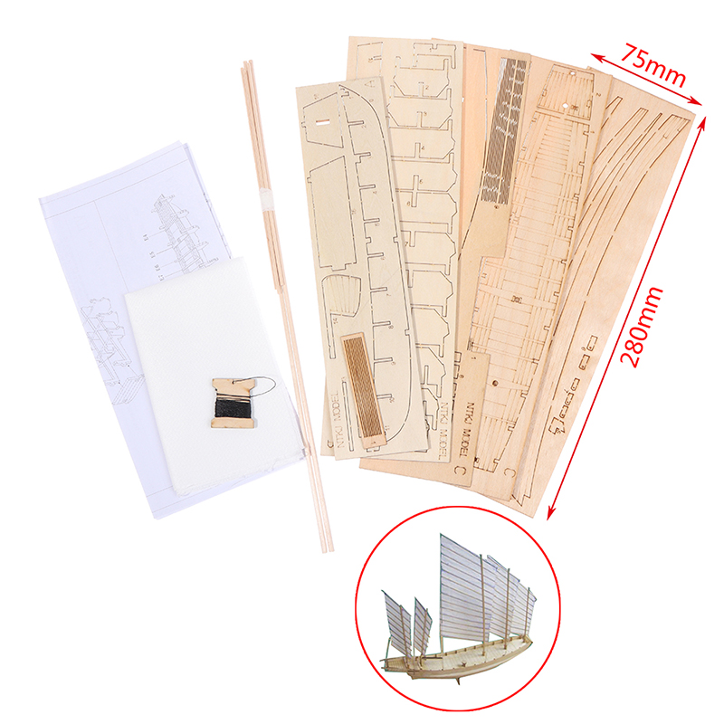 1pcs Chinese sand boat wooden  - Model Kit Yacht review and price