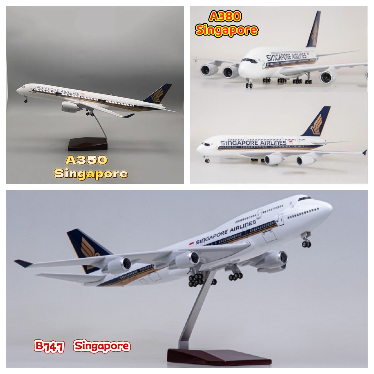 Singapore Airways A350/A380/B7 - Model Kit Singapore review and price