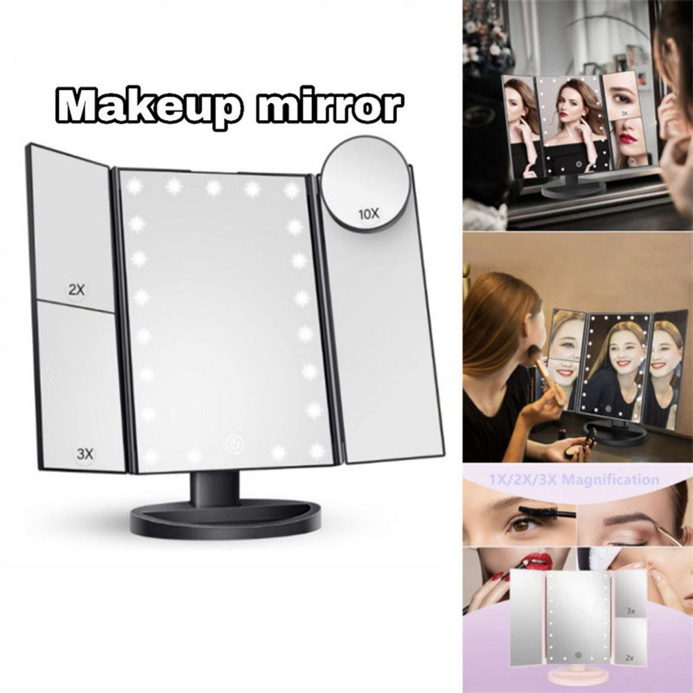 Bathroom Folding Makeup Mirror - Magnifier With Light review and price