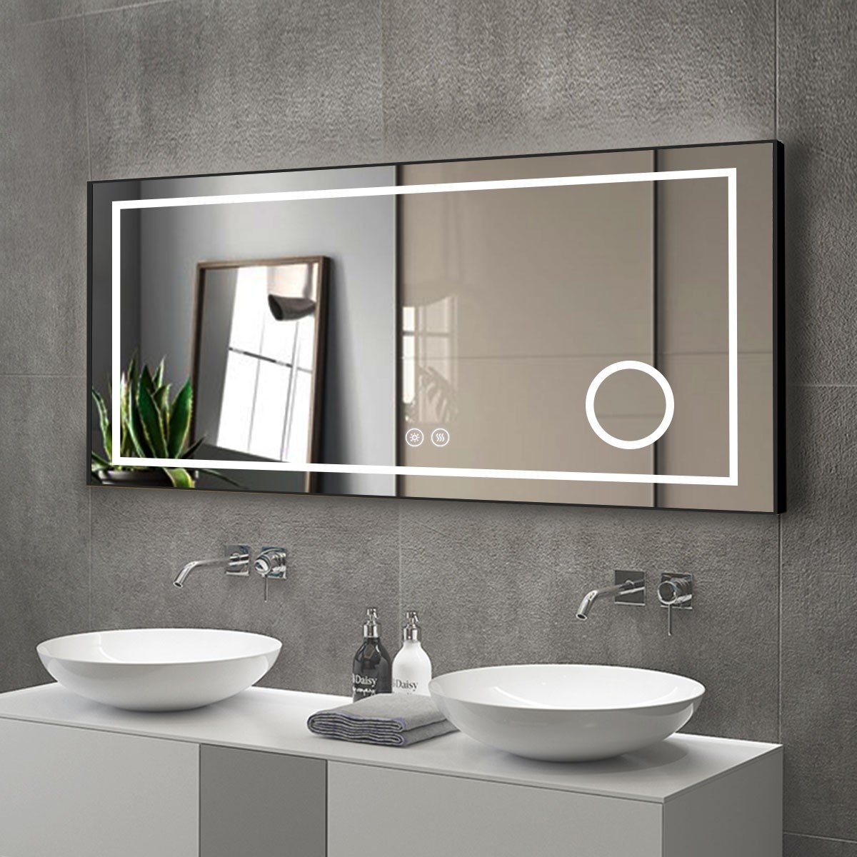 Custom Size Wall Mounted Vanit - Magnifier With Light review and price