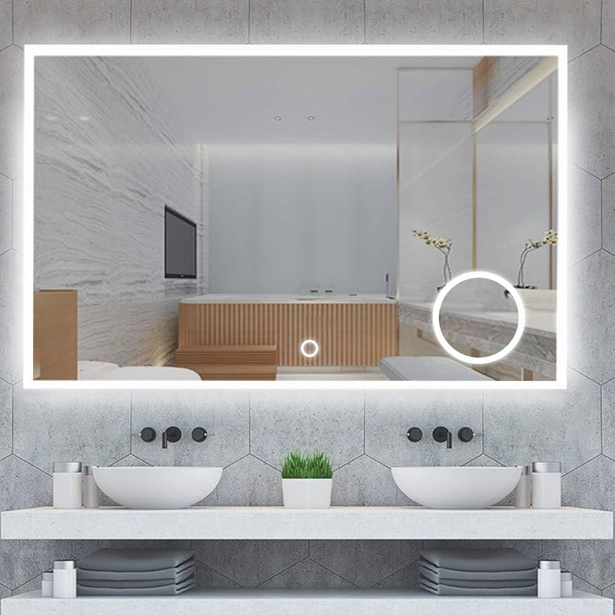 Custom Size Wall Mounted Vanit - Magnifier With Light review and price