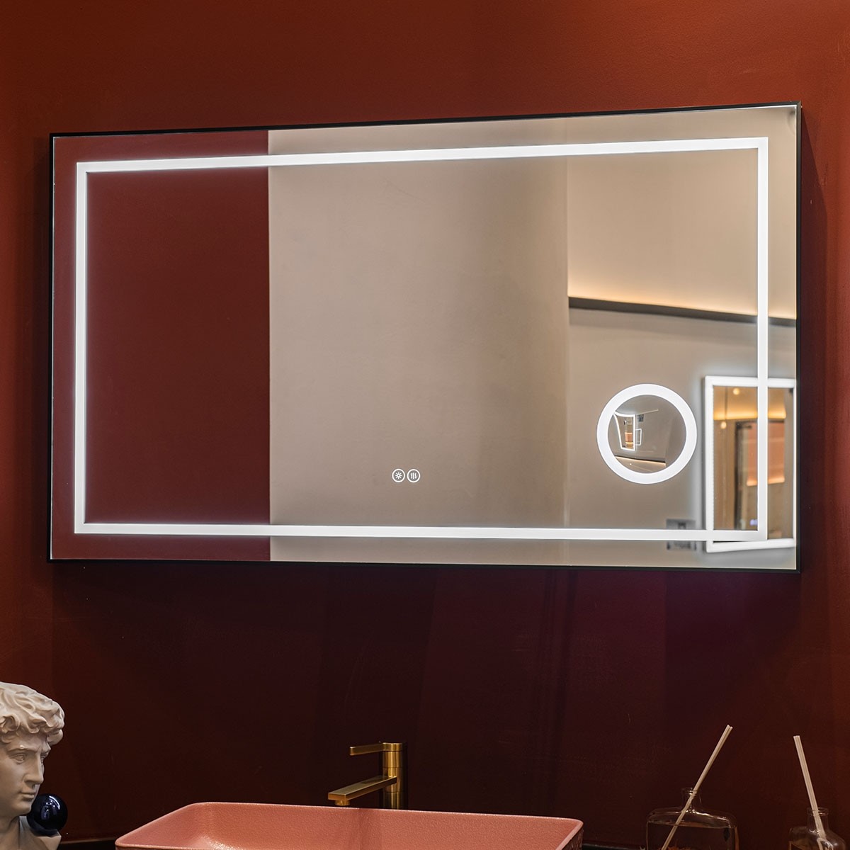 Custom Size Wall Mounted Vanit - Magnifier With Light review and price