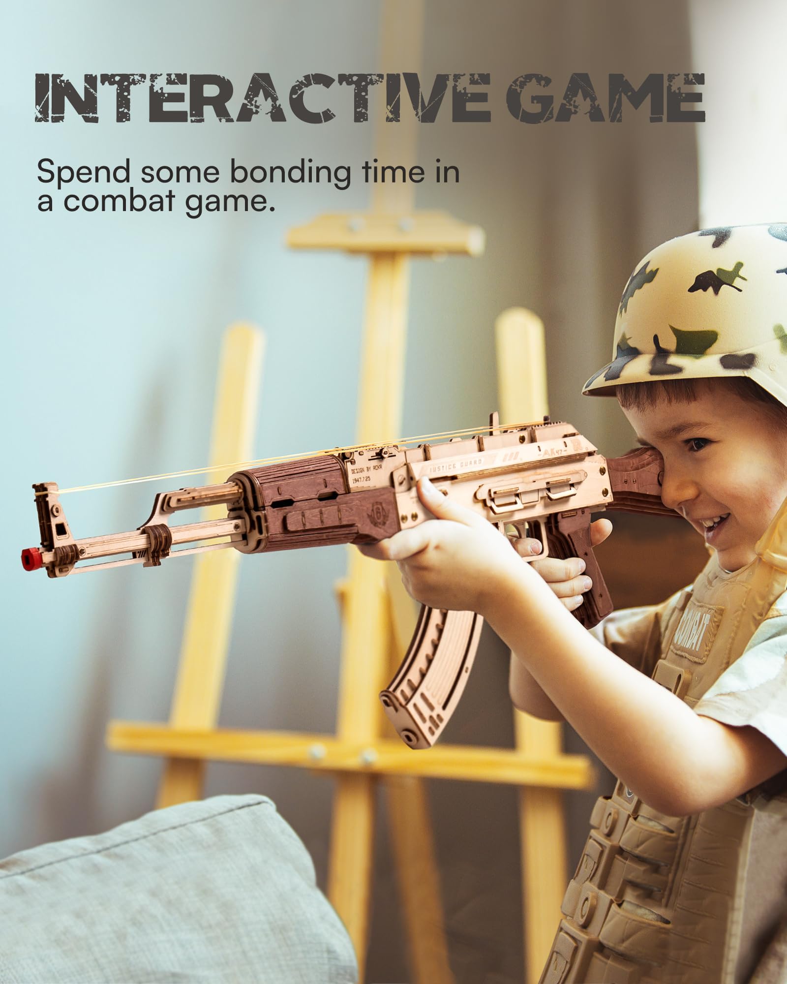 Robotime Rokr Automatic Rifle  - Model Kit Keroro review and price