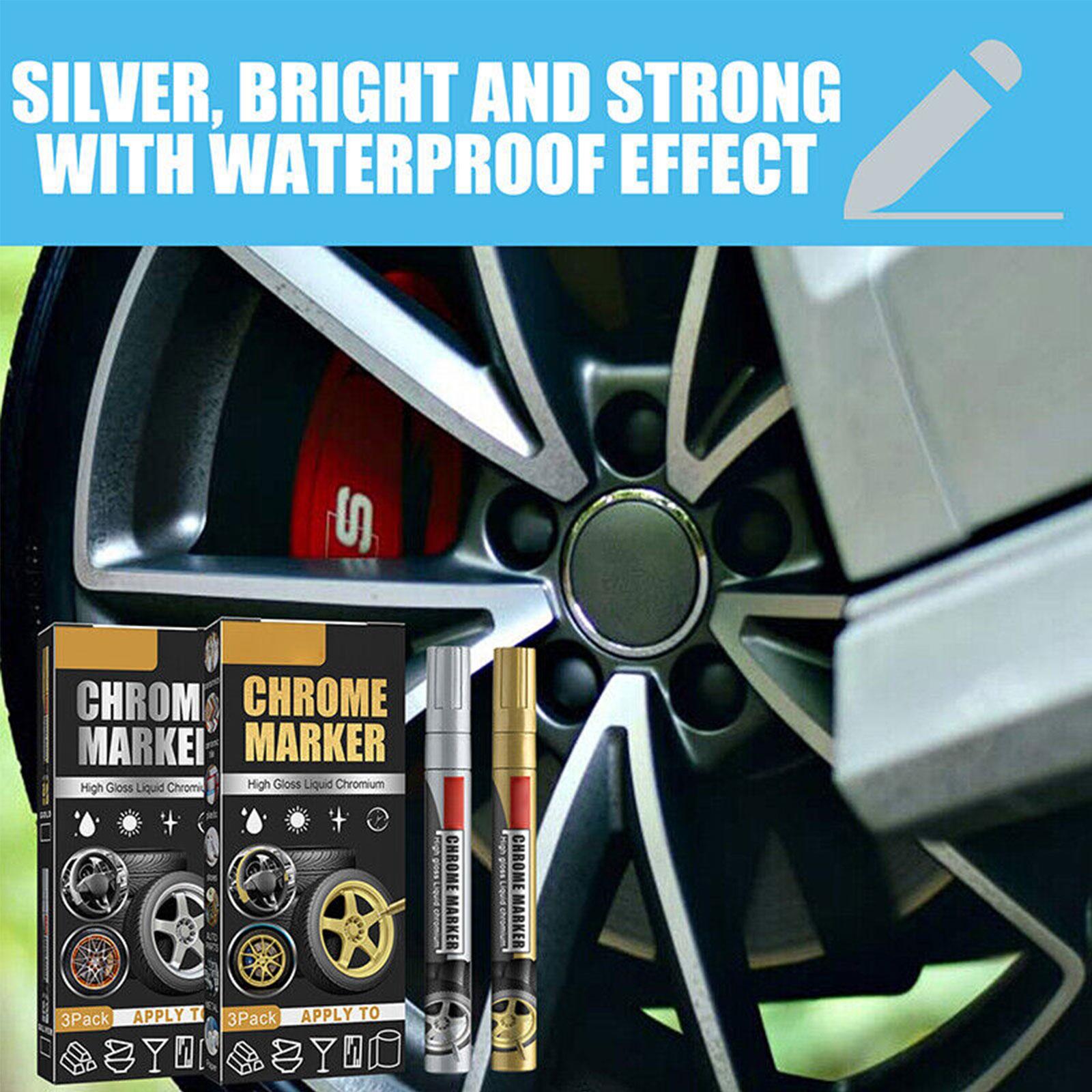 3Pcs/Set Chrome Marker Pen Car - Metallic Paint Set review and price