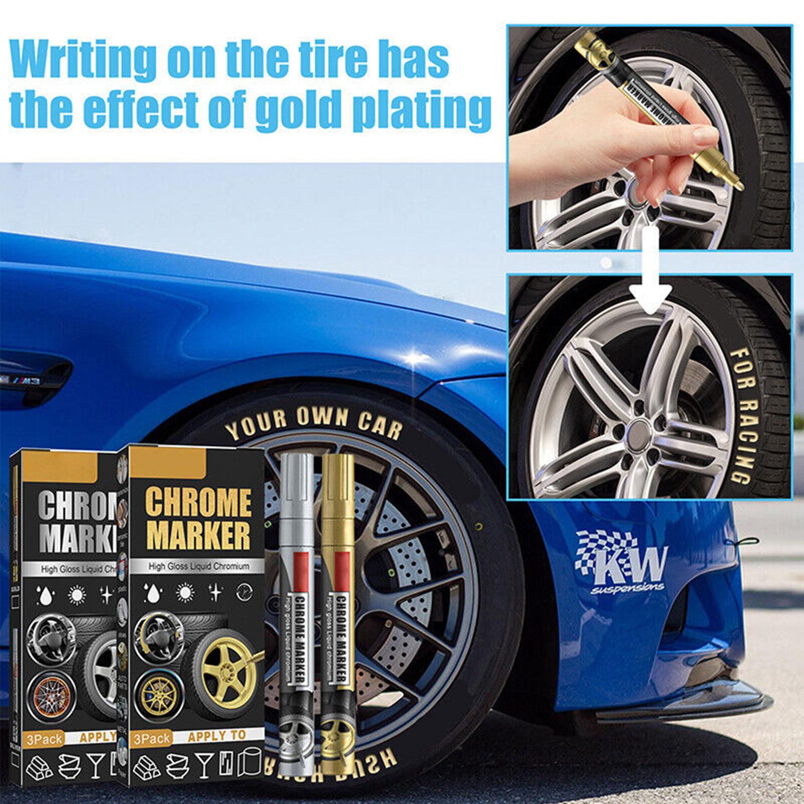 3Pcs/Set Chrome Marker Pen Car - Metallic Paint Set review and price