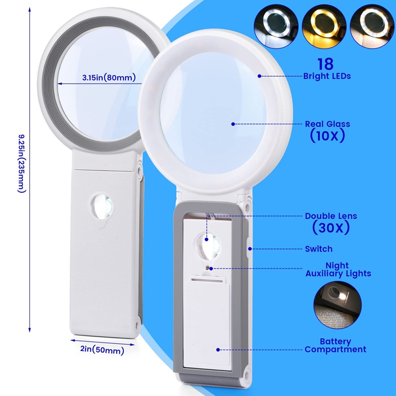 30X40X Foldable Handheld Magni - Magnifier With Light review and price